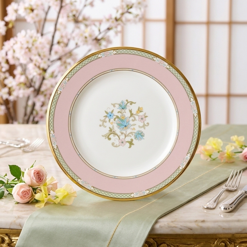 Noritake Yoshino Japanese Imported Bone China Plates Western-Style Tableware Household Flat Plates Dinner Plate Set