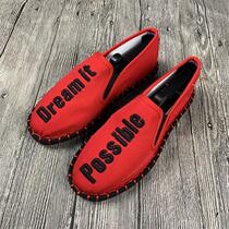 Xishan embroidery flower old Beijing cloth shoes couple white shoes trendy social shoes slip on breathable casual young shoes