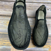 Summer mesh old Beijing cloth shoes mens daily casual breathable mesh Xishan hollow air-conditioned shoes middle-aged and young mens shoes