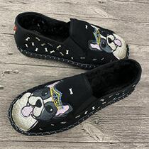 Embroidered cloth shoes winter plus velvet thickened spiritual guy fast hand same old Beijing warm shoes lovers lazy trendy shoes