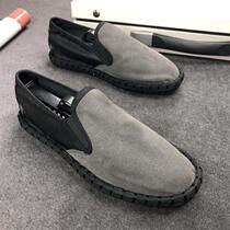 2022 hand old Beijing casual leather shoes PU lovers spirit guy young and middle-aged society slip on casual work shoes
