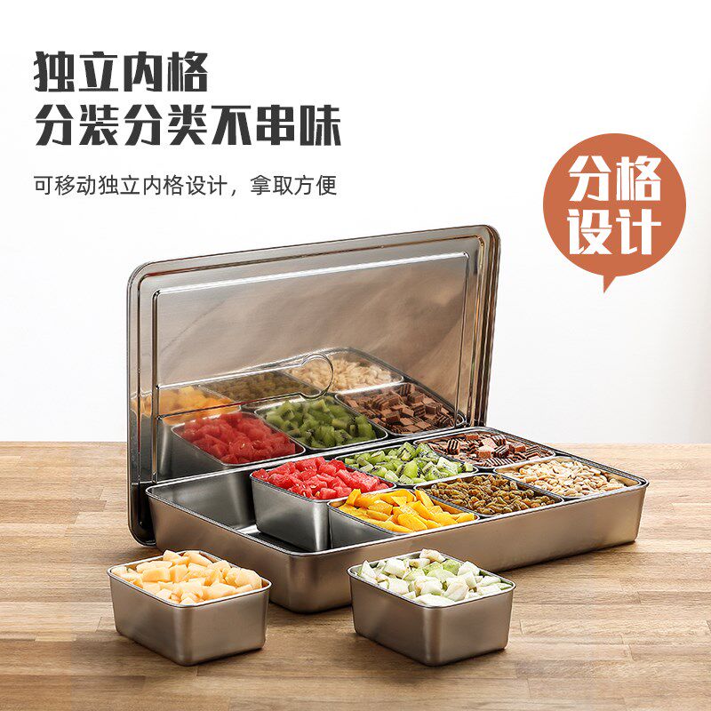 Ice Powder Box Commercial Ice Powder Ingredients Box Swing Stall Tool Seasoning box Ingredients Box Ingredients Box small material box Special complete set 
