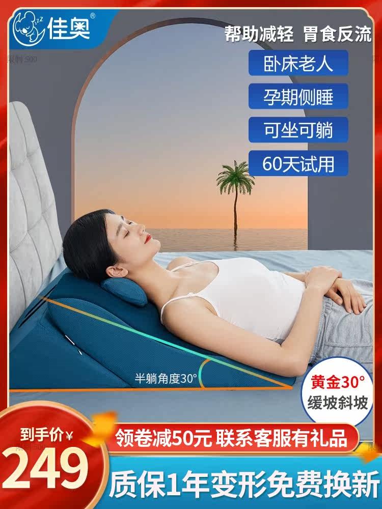 Gastroesophageal Anti-Flow Slope Sleeper Half Lying Back Cushion Bed Patient Elderly Backrest Theorator Bed Adjustable Slope 