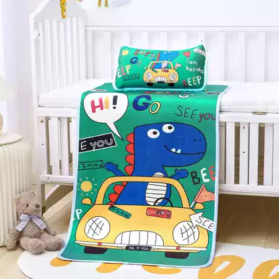 Baby bed mat kit Children's kindergarten nap folding rattan mat Baby ice silk mat Breathable summer mat