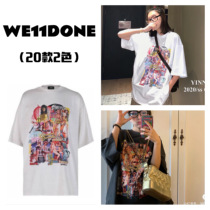 WELLONE 21 spring summer style film illustrated logo graffiti t-shirt OS version for male and female lovers short sleeves