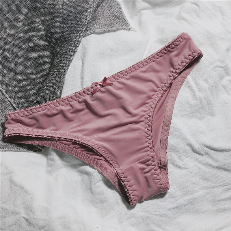 40-80kg Non-Binding Thigh-High Panties, Solid Color, Half-Coverage, Simple Low-Waist Briefs for Women, Breathable Ice Silk, Butt-Lifting, Thin