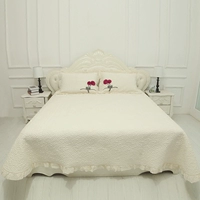 Hàn Quốc ba mảnh giường bìa cao cấp hàng xa xỉ 1.8m đôi bông bedspread giường quilting hoa - Trải giường bộ drap giường