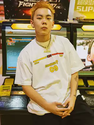 STA2021 summer KO fighting white cotton round neck printed short-sleeved T-shirt