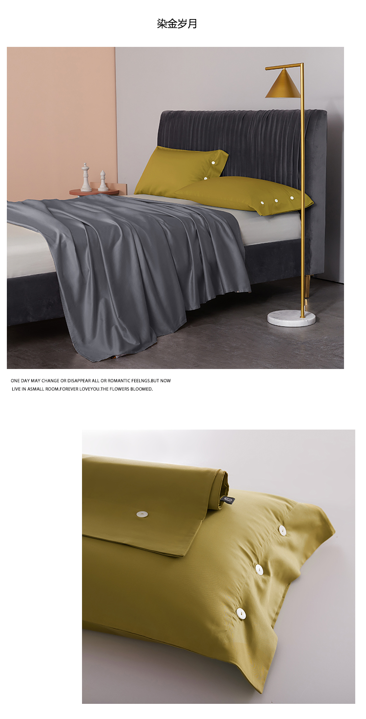 Cotton 60 200 * 100 mật độ làm trắng chăn gừng bao gồm một mảnh màu xám tấm duy nhất vỏ gối đơn - Quilt Covers chăn điện