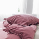 Nordic ins ruffled lace pillowcase for women cute simple Korean style single dormitory cotton washed cotton pillowcase