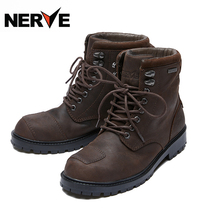 NERVE motorcycle riding waterproof cowhide shoes Road racing retro motorcycle boots Martin boots NF006
