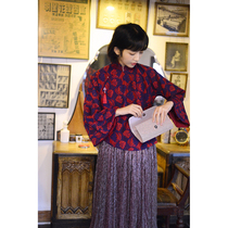 Jasmine Cheongsam Valentines Day Eighth Water Sleeve Sleeve Vintage Flat cut No Lace Chinese Cheongsam Top