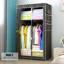 Student dormitory bedroom single small simple side pull cloth wardrobe small assembly fabric cabinet kitchen 85cm wide