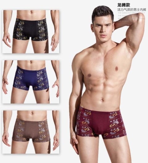 Quần short boxer 4 hộp nam quần cotton 100% cotton 衩 命 大 大 红色 红色 红色 đồ lót nam nữ