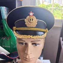 Sevastopol stocks the former Soviet Unions 1970s Haijunguan black dress big-brimmed hat 55 cm head circumference