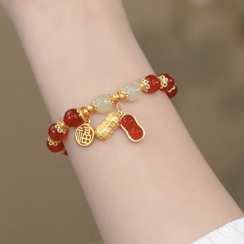 Outlet Brand Discount Store Clearance Sale: Red Peanut Bracelet, Red Acacia Bean Bracelet, Trendy Women's Accessories