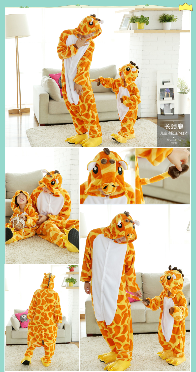 Động vật trẻ em đồ ngủ Xiêm bé mùa đông khủng long quần áo bé trai san hô flannel phim hoạt hình cô gái dày phim hoạt hình bodysuit