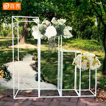 new wedding props iron geometry road guide long square frame forestry ornaments flower ornaments wedding road guide t stage arrangement