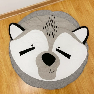 Ковер, нескользящие хлопковые детские качели для ползания, детский круглый игровой коврик, подвесная корзина