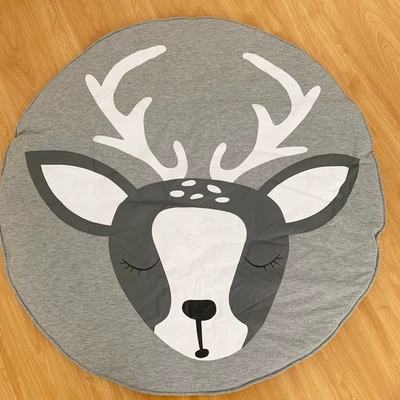 Ковер, нескользящие хлопковые детские качели для ползания, детский круглый игровой коврик, подвесная корзина