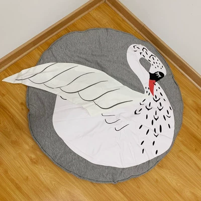 Ковер, нескользящие хлопковые детские качели для ползания, детский круглый игровой коврик, подвесная корзина