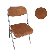 Classic padded electroplating folding chair ancient chair home back chair dining chair corduroy chair photography base folding chair