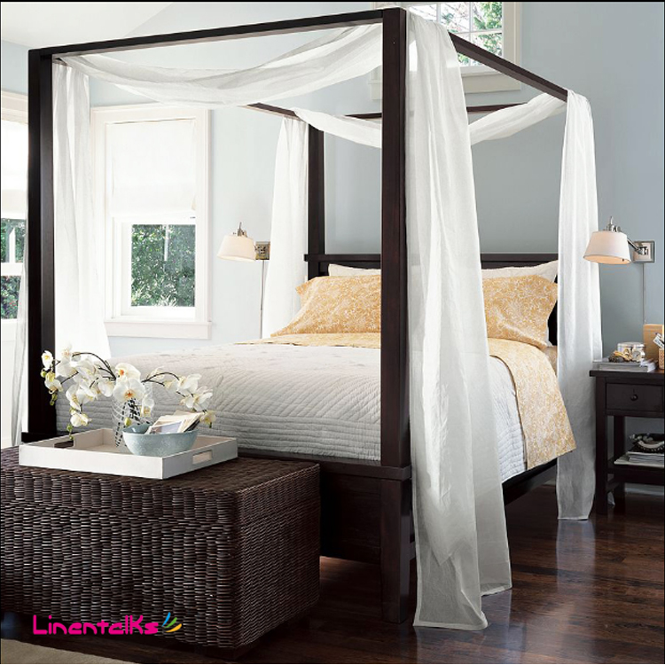 High-end dust and hemp yarn hitchhiking folk Dormitory Bed Mantle Southeast Asia Wind American Four Columns Shelf Bed Mantle Bed Curtain mantle