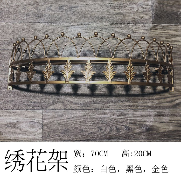 Korean-style European pastoral Iron Princess girl Crown mantle pink mantle mosquito rack to send adhesive hook