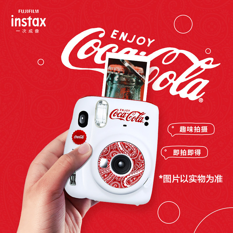 Fujifilm Fuji-Standing Polaroid Camera Instaxmini11 Male and Female Students Cute Film Coca-Cola