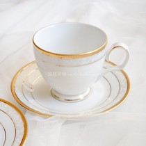Spot noritake Japan imported HAMPSHIRE gold simple coffee cup saucer against Cup English