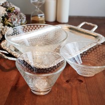 Spot French La Rochere Floret embossed glass small bowl Dessert bowl Ice cream Salad bowl Fruit bowl