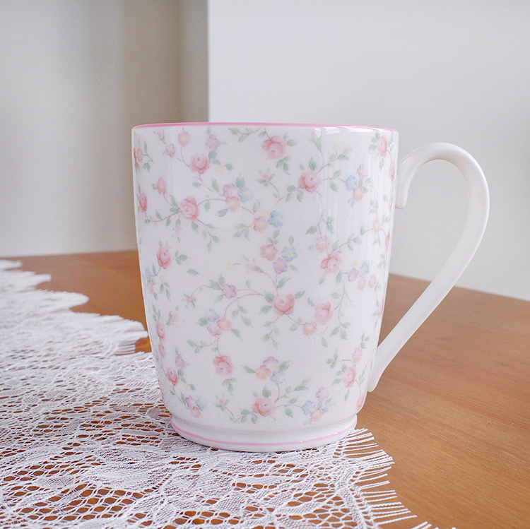 Spot Noritacke, then Takejapan Import Bone Porcelain Mark Cup Cutie Rose Rose Rose Office Water Cup
