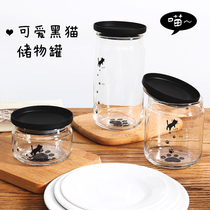 Spot Japan Imported Stoneware Whistles Kitty Cat Glass Sealed Jars Food Storage Tank Mitten Zero Food Jar Stacked