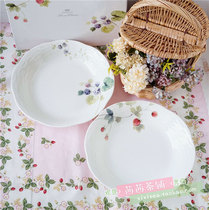 Spot Japan narumi minnitus lucys garden Lucy Garden Bone Porcelain Dish tray Pink Tray Dinner Plate Gift box