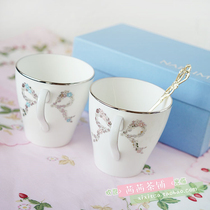 Spot narumi Narumi Felicita Bone China bow mug Coffee cup Couple cup Gift box