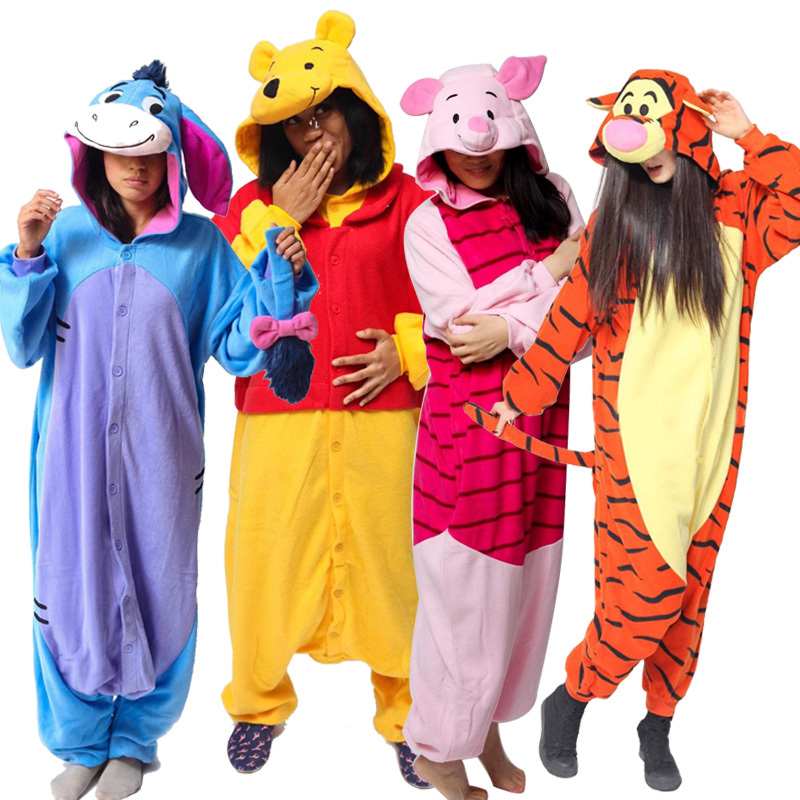 Winnie the Pooh Tigger Donkey Cartoon Onesie Winter Unisex Halloween Performance Eeyore Onesie Winnie the Pooh Tigger Donkey Cartoon Onesie Winter Unisex Halloween Performance Eeyore Onesie