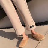 Шерстяные демисезонные штаны, леггинсы, осенние джинсы с начесом, повседневные брюки, высокая талия, свободный прямой крой, 2019