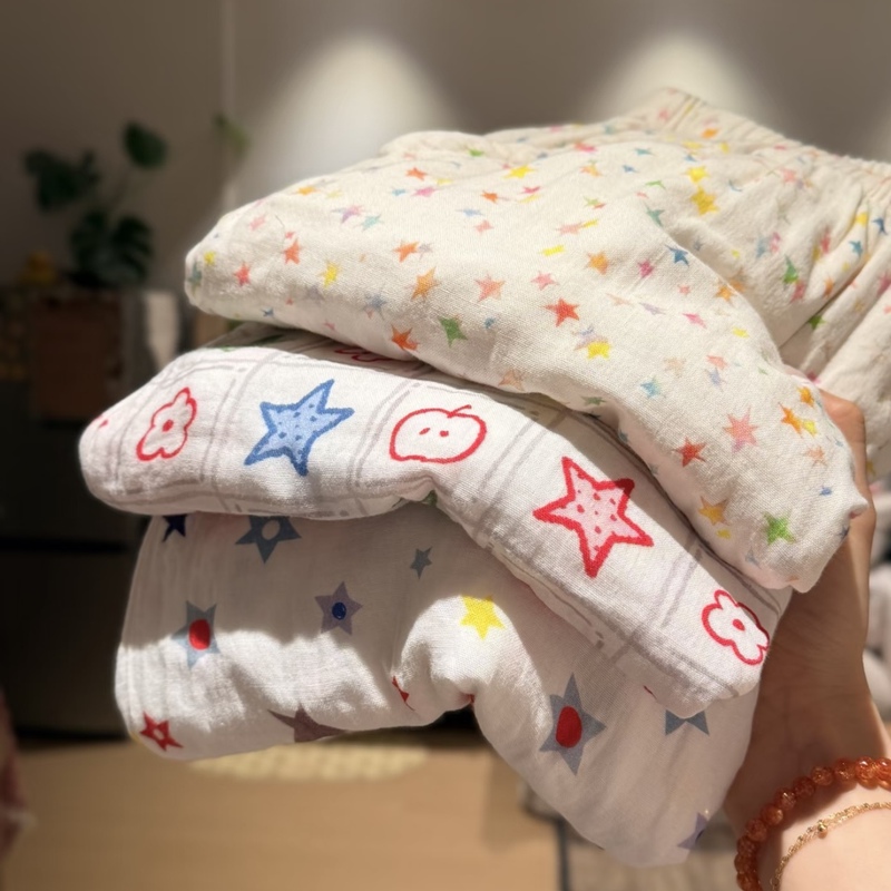 New Arrival~ A-Grade 100% Pure Cotton Double-Layer Cotton Gauze Single-Layer Pants, Soft and Cute, Age-Reducing Home Pants New Arrival~ A-Grade 100% Pure Cotton Double-Layer Cotton Gauze Single-Layer Pants, Soft and Cute, Age-Reducing Home Pants