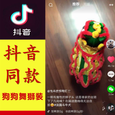 Tiger-head Kirin Clothing of Lion Dance Cockifa Bachelor Year Small Dog Clothing Tiger-head Kirin