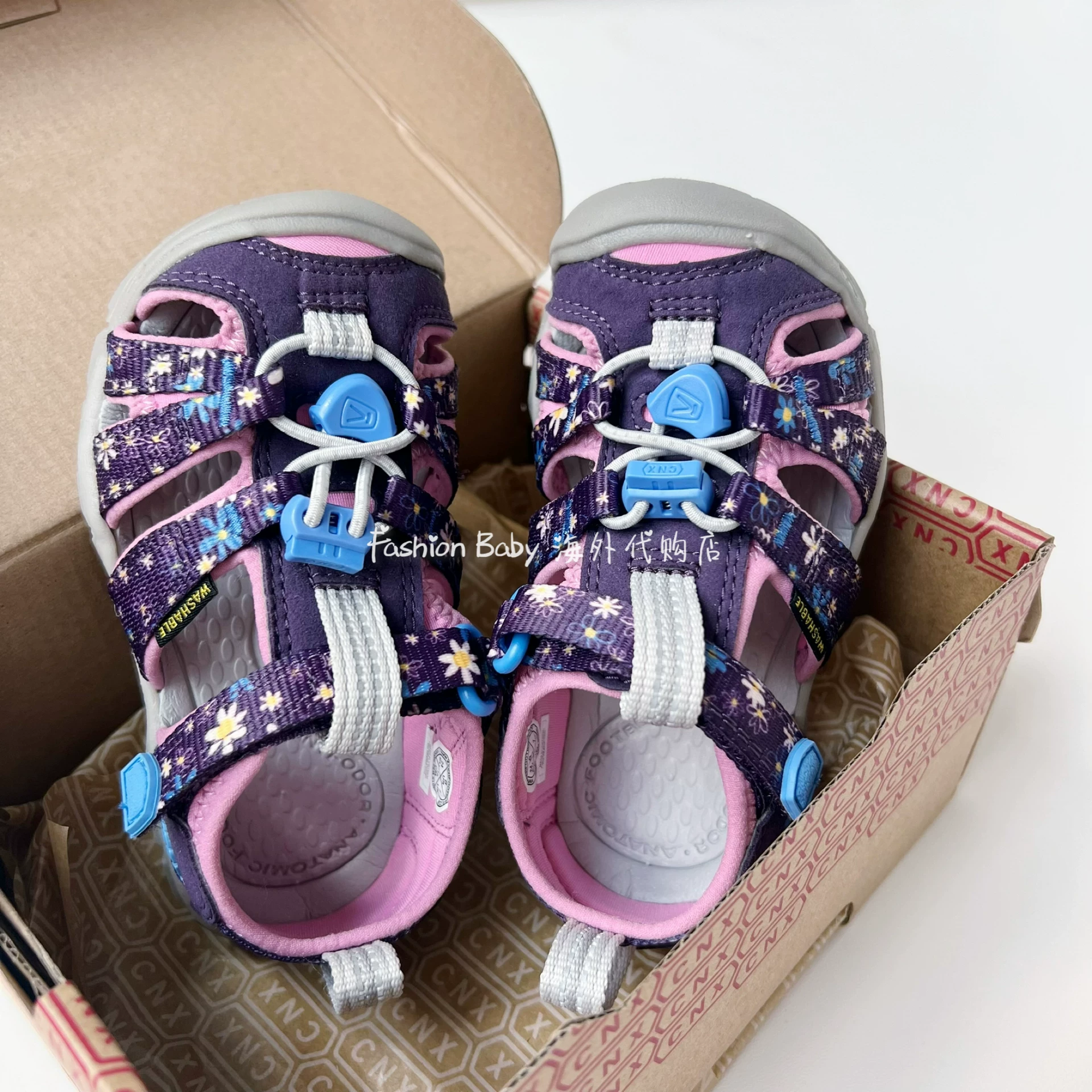 Детские японские импортируемые быстросохнущие нескользящие сандалии KEEN, семейный стиль