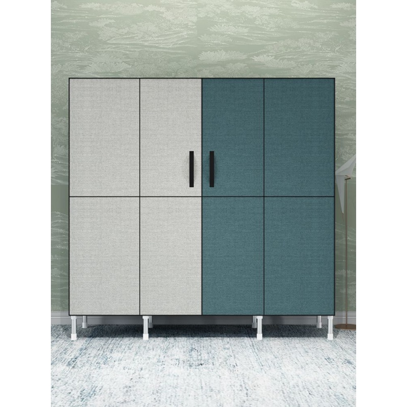 Simple wardrobe cloth wardrobe steel pipe bold reinforcement home bedroom modern minimalist storage fabric cabinet hanging wardrobe