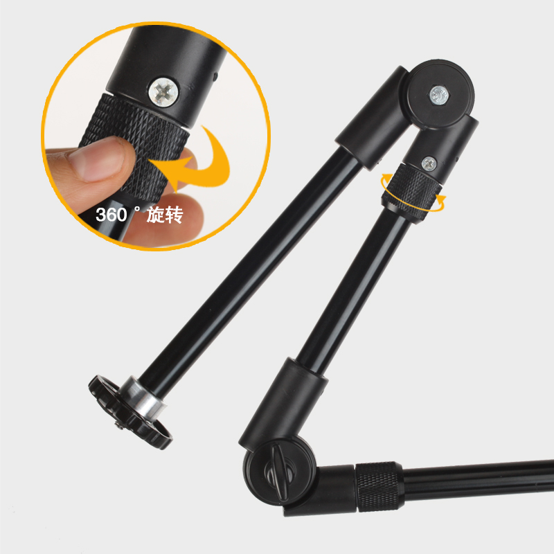 Strange hand metal folding landing universal rotation overhead shooting extension mobile phone desktop live bracket magic hand monitor