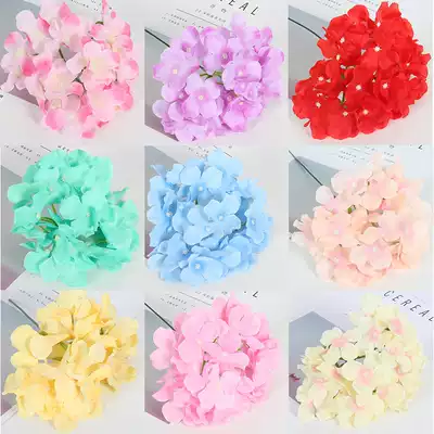 Simulation Hydrangea head wedding flower art flower row flower wall beautiful Chen decoration silk flower wedding arrangement photography props fake flower