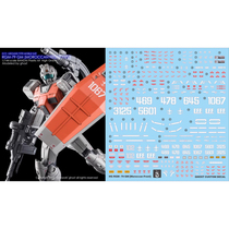 (Inflammation)HG 1:144 RGM-79 Jim Morocco Front Doan Island (GHOST) Fluorescent Water Sticker