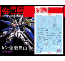 雪焰工作室 MG Strike Freedom ZGMF-X20A 强袭自由高达.荧光水贴