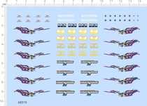 Car Model 1:64 Refit Modified Car Side Door Sticker Underground Racing Special Water Sticker (68919)