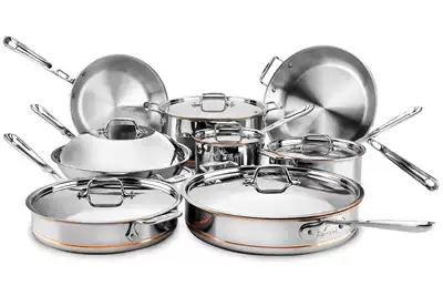 Spot All-Clad D5 COPPER stainless steel non-stick pot Michelin chef frying pan soup pot COPPER core