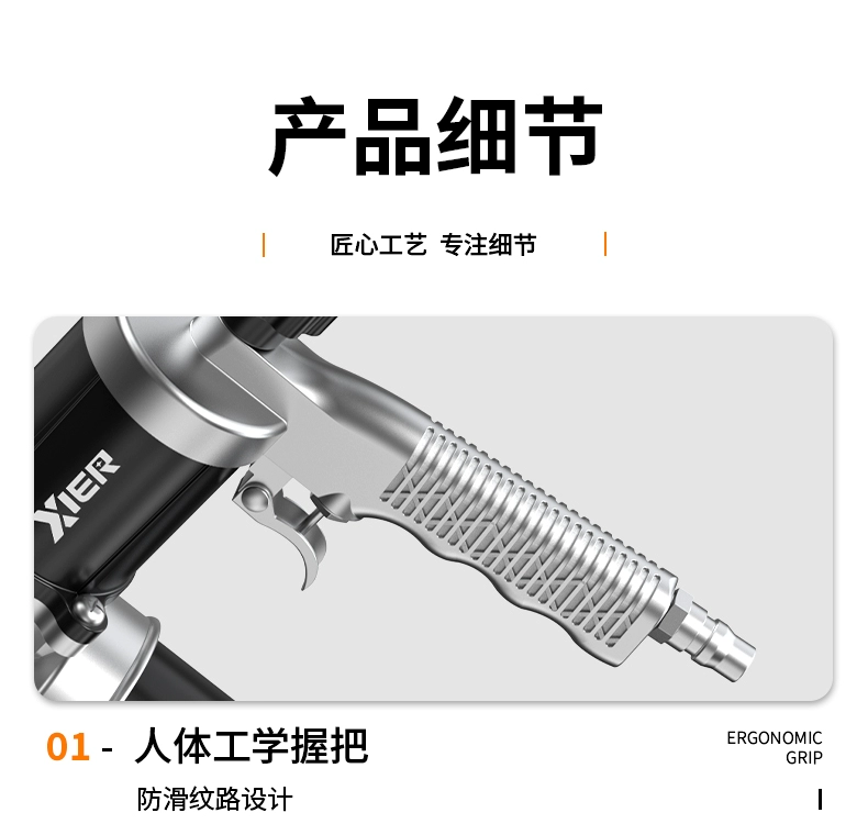 Súng bắn mỡ khí nén Cavite máy bôi dầu áp suất cao hoàn toàn tự động tạo tác bơ máy bôi trơn nhỏ Máy bơm mỡ bằng hơi