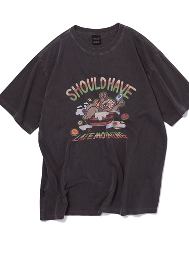 Yang Chao -это то же самое ~ Bag Bear Cute Corean Designer Brand 23 Summer Compagno/CPGN Short -Sleeed T -For