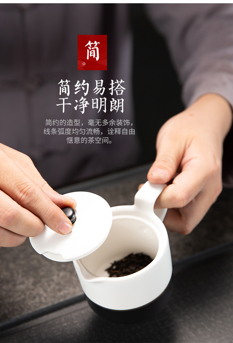 Ceramic kung fu tea set gift suit household fair tea cup white porcelain sample tea cup contracted see colour cup of tea